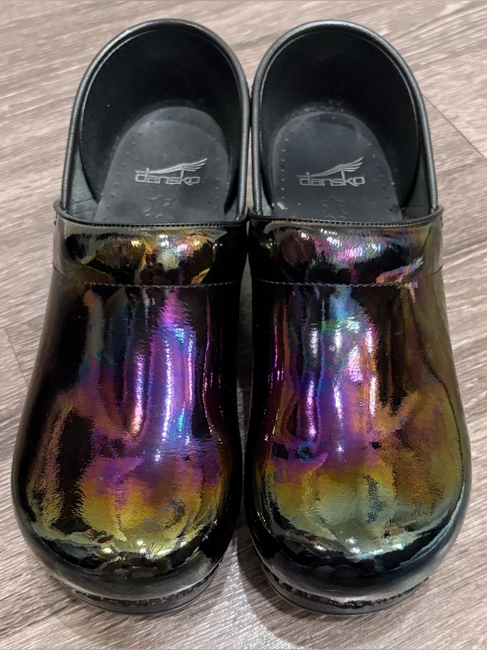 Dansko Professional Clogs In A Petrol Patent Color-way Size 40/9 1/2 New No Box